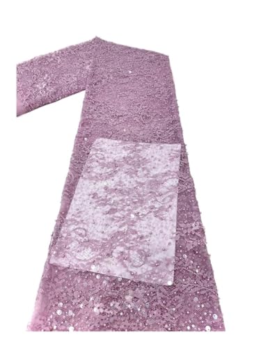Tela de lentejuelas para vestidos de novia, malla bordada de 5 yardas en colores pastel