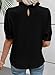 EVALESS Womens Summer Tops Boho Blouses for Women Dressy Casual Spring Outfits Elegant Waffle Frill Trim Eyelet Mock Neck Puff Short Sleeve Shirts Teacher Clothing,Black X-Large