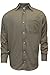 National Safety Apparel SHRUK4XRG UltraSoft Long Sleeve Work Shirt, 88% Cotton, 12% Nylon FR, 4X-Large, Khaki