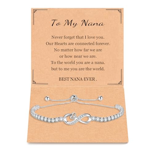 Gift for Best Friends Mom Daughter Girlfriend Wife Grandma Sister Bestie, Infinity Love Heart Bracelets for Birthday Christmas Valentins's Day Mother'