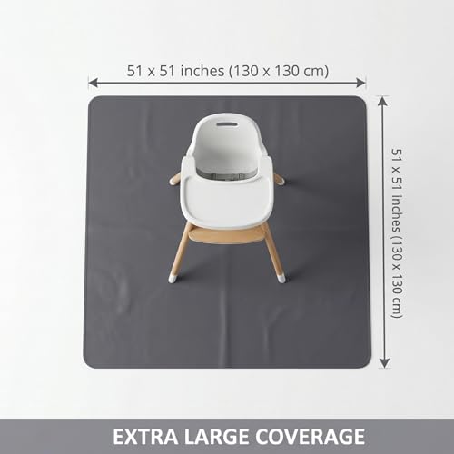 Image of Splat Mat for Under High Chair, Waterproof Washable High Chair Floor Mat