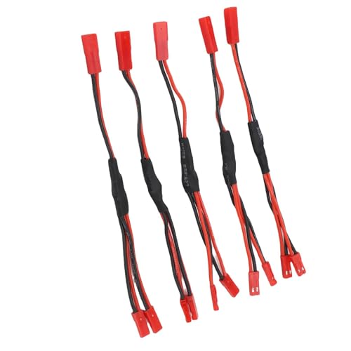 POENVFPO JST Plug Splitter, Easy to Use JST Female to 2 Male Y Cable Harness Wire 15.5cm Extension Cord, with Premium Silicone Copper Material, for Mini ESC 030 050 180 Motors