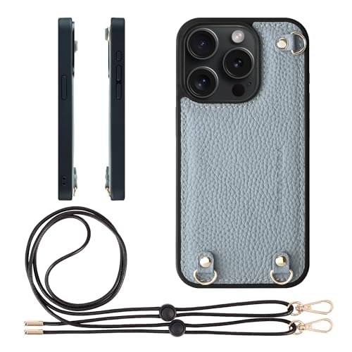 HANATORA for iPhone 15Pro �P�[�X MagSafe �Ή� �{�v �ϏՌ� �o���p�[�^ �X�}�z�P�[�X �X�}�z �V�����_�[�X�g���b�v �t�� �V�������N���U�[ �M�t�g �}�O�Z�[�t�Ή� �u���[�O���[ D3GZ-15Pro-BlueGray