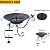 HLQMFHT Solar Bird Bath,Deck Bird Bath with Solar Fountain,Metal Bird Bath Bubbler,Deck Mounted Bird Bath,Adjustable Sturdy Balcony Bird Bath,Patio Garden Decor?Bronze?