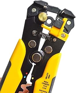 ERRONIK 5 in 1 Automatic Wire Cutter, Electrical Pliers, Crimper & Cutter, Heavy Duty Stripper Crimper Cutting Tool Automatic Cable Stripper for Cutting Stripping Crimping