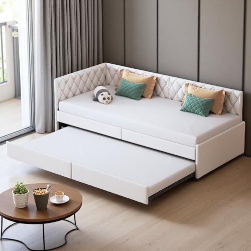 HYNHXBP Canapé lit 2 Places 90/180 x 200 cm, Canapé-lit Convertible rembourré avec sommier à Lattes, Canapé Convertible Extensible, Incapable de Monter ou...