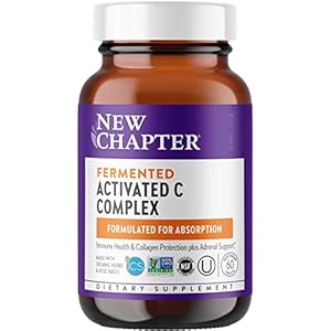 New Chapter Vitamin C for Immune Support Activated C Food Complex + Organic Non-GMO Ingredients – 60 ct