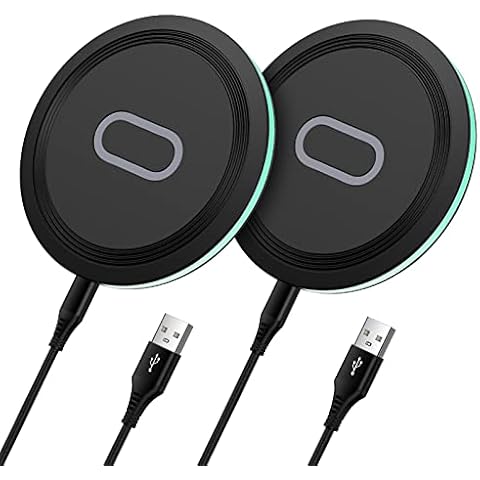 2Pack 15W Wireless Charger Fast Charging Pad Compatible Samsung Galaxy S24 S23 S22 S21 S20 Ultra 5G FE S10 S9 S8 S7 S6, Note 20 10 9 8, Z Fold 6 4 3 2, Z Flip 6, Google Pixel 7 6 Pro 5 4, iPhone 14 13 Cover