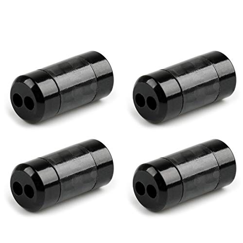 Areyourshop 4X Mini Carbon Fiber Pants Boot Y Splitter Speaker RCA Audio Wire Black