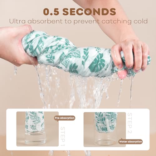 Image of Baby Bath Towels, 100% Muslin Cotton Hooded Baby Towels for Newborn, 2 Pack Baby Towels with Hood for Infant Toddler and Kids, Large 32x32Inch, Soft and Absorbent
