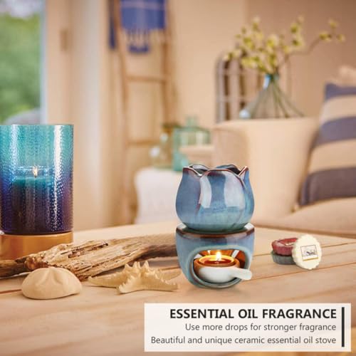 Diffuseur d'aromathérapie bleu avec fonction de purification d'air maison - 5