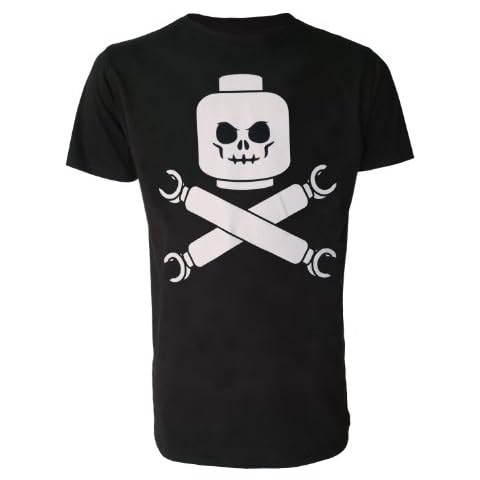 Lego Skull And Crossbones Mens Black T Shirt X Large Cover