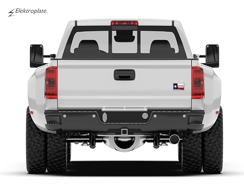 Image of Elektroplate Native Texan State of Texas Flag Large All Metal Emblem for SUVs /Trucks | Universal Fit at 4.2 inch x 2.7 inch | Weatherproof