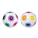 Yordawn Boule Magique Arc-en-Ciel Pack de 2 Magic Rainbow Ball Cube Boule Magique Puzzle Magic Arc-en-Ciel Ball Magique éducatifs Jouets pour Enfants Casse Tete Adulte Casse Tête Blanc