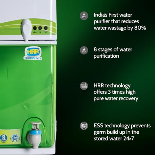 Image of Zero B Eco Ro Water Purifier | India'S First High Recovery Rate(3X)+Ess Technology | 8 Stages Purification | Reduce Water Wastage By 80% | Water Saver Cartridge | E-Health Water Filter | Wall Mounted