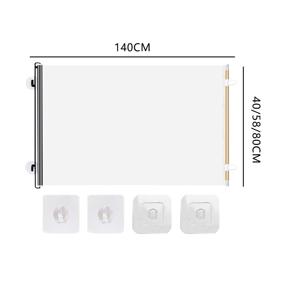 Retractable Stair Gate, Dog Gates Indoor Pressure Fit Stair Gate Retractable Dog Gate Safety Gate 80x140cm — view 6