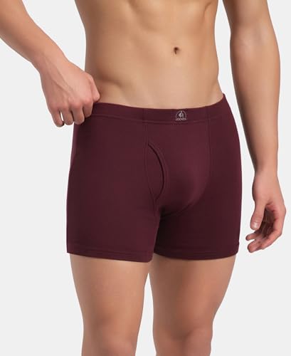 Image of Jockey 8008 Men Super Combed Cotton Rib Solid Boxer Brief with Ultrasoft and Durable Waistband (Pack of 2)