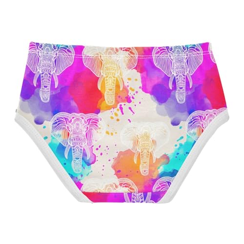 Joisal Girls Underwear Toddler 2t Cotton Panties for Girl Stylish Briefs Girls Undies Colorful White Elephant2