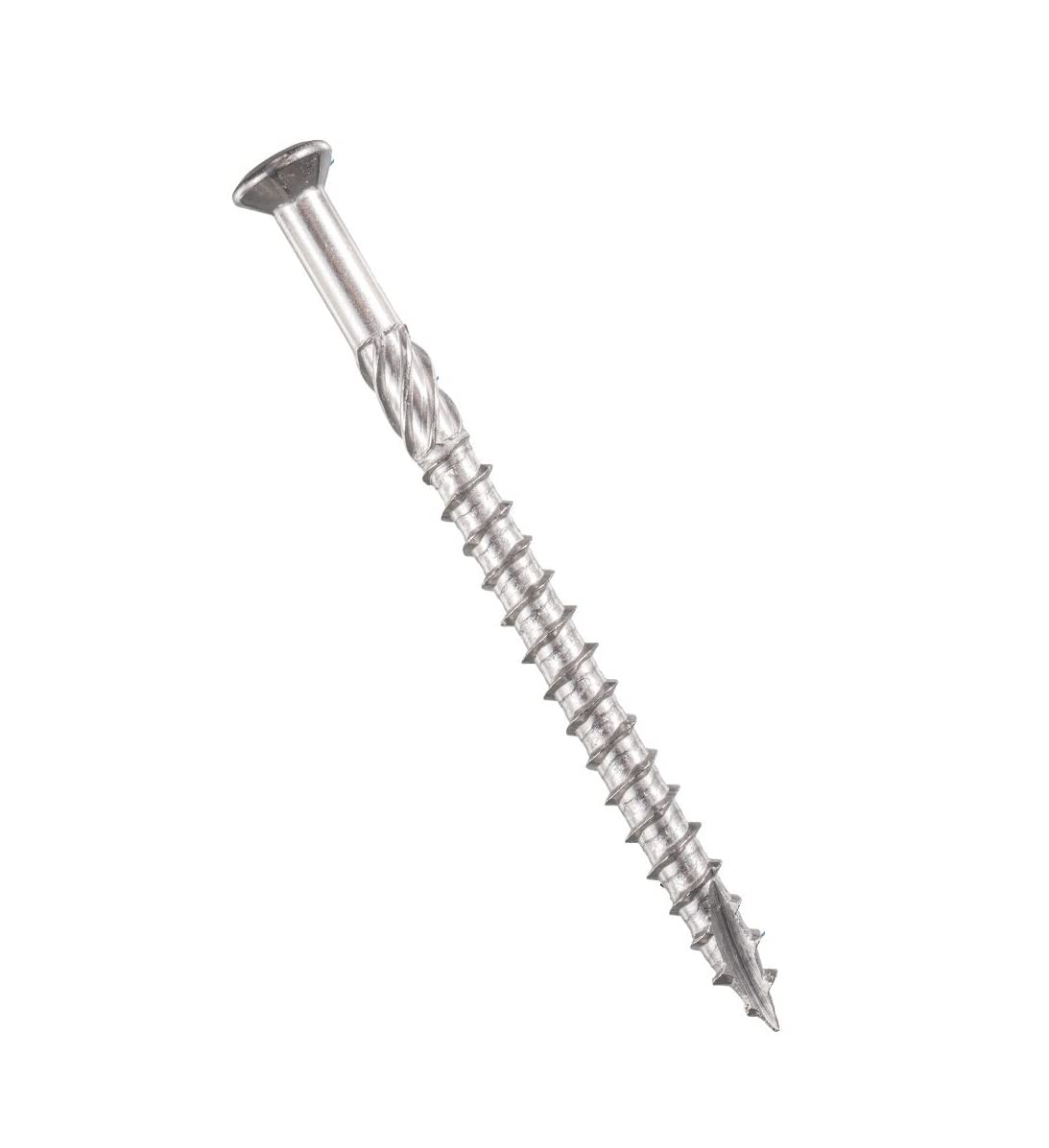 1000 Stück Terrassenschrauben Profiqualität gehärtet C1 Edelstahl Kerbspitze CUT-Spitze Schaftfräser Fräsrippen Torx Ø 5,0 x Länge 40 bis 80 mm (5 x 60 mm, 1000)