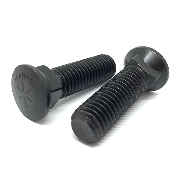 (50 Pieces) 5/8-11x2 Grade 8#3 Dome Head Square Neck Plow Bolts UNC Coarse Plain