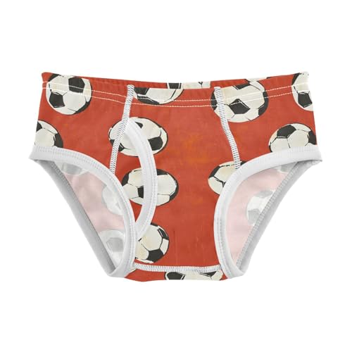 ALAZA Retro Football Soccer Red Boys' Briefs Soft Underwear Available in Sizes 2t-8y - Main Image