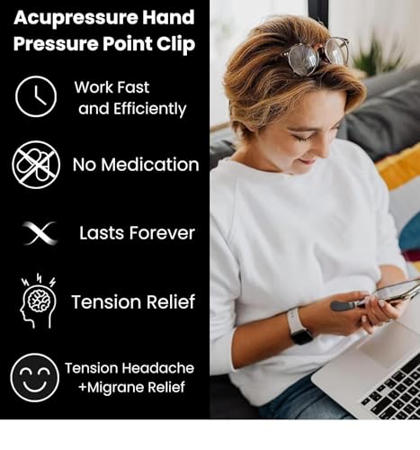 Image of McFarlane Pack OF 2 Sugar Control Acupressure Clip for Diabetics Sugar Control LI4 Acupressure Point Clip Headache Relief Products Migraine &Tension Relief