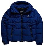Superdry Herren Sport-Puffer mit Kapuze Jacke, Supermarine, Marineblau, X-Large
