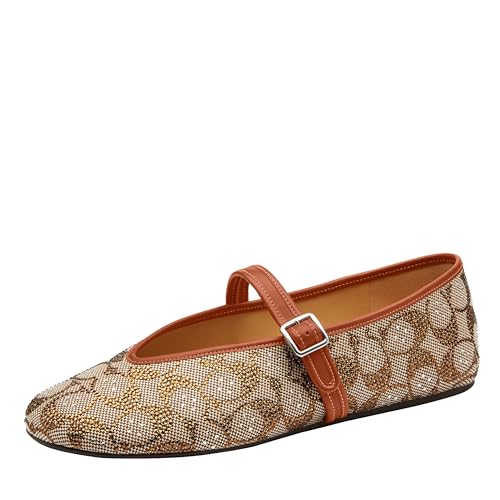 Coach Womens Sculpted C Soft Mary Jane in Crystal Signature Jacquard