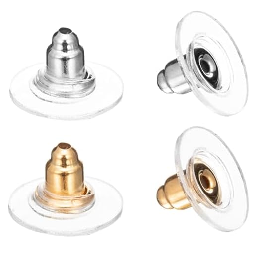 Earring Backs,Back Earrings Fishhook Earring Backs for Droopy Ears Earring Backs Replacements Bullet Clutch Back Earrings Replacement Earring Backs for Heavy Earring (Silver and Gold)