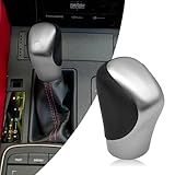 BLAKAYA Compatible with Lexus ES GS GX is NX RC RX 200t 300 350 3450h 450hL 350L ABS Black Leather Silver Chrome Automatic Gear Shift Knob Lever Replace