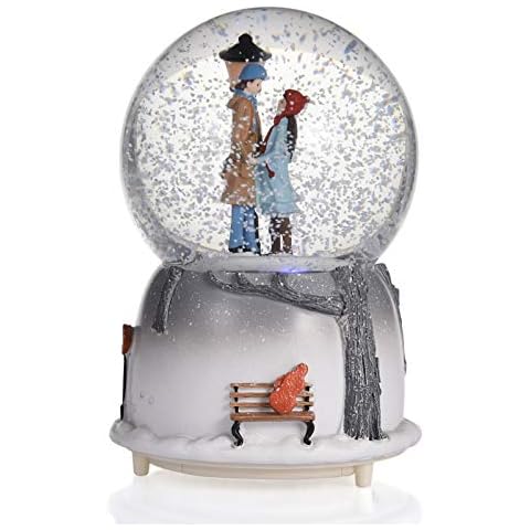 heresell Crystal Ball Music Box with Snowing Effect Cover