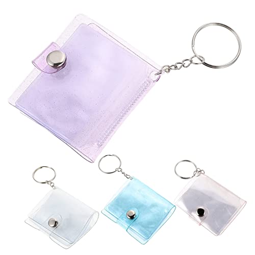 ABOOFAN Álbum de Fotos con Llavero 4 Unidades Miniálbum de Fotos Llavero Álbumes de Recortes Portátiles Miniálbum de Fotos para Decoración de Viajes