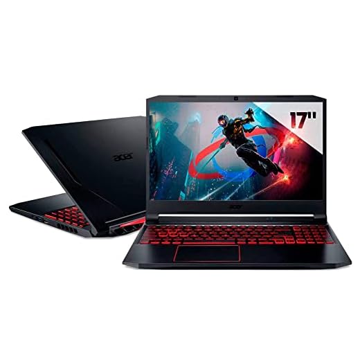 Acer Notebook Gamer Nitro 5 AN517-54-76EG Core I7 11º Geração 8GB RAM 512GB SSD (NVIDIA GTX 1650 com 4 GB) 17.3" LED FHD IPS 144Hz Windows 11 Home retroiluminado na cor vermelha