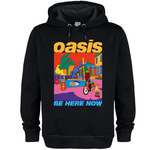 Sweat à Capuche BE Here Now Amplified Noir en Taille L pour Adulte