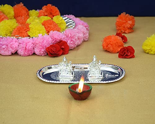 Goldgiftideas Silver Plated Best Wishes Pooja Thali Set, Pooja Items For Home, Return Gift For Wedding And Housewarming, Pooja Thali Decorative #TOP7