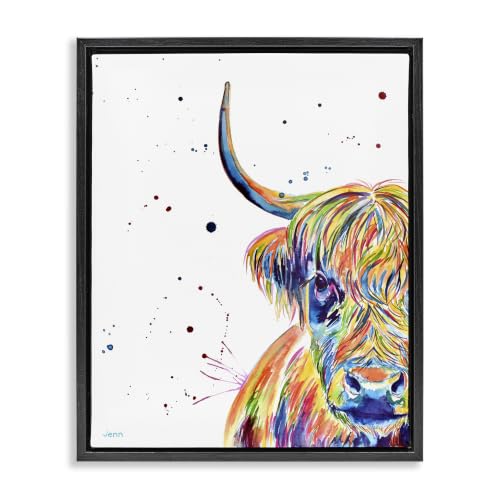 Vivid Cattle Face Farm Animal, 25 x 31 Inch Canvas in Floater Frame