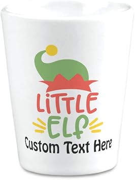 Ceramic Custom Christmas Elf Cap Shot Glasses Little Elf Christmas Elf Cap Santa S Helper Holidays and Occasions Bar Supplies Accessories Personalized Text Here 2 Oz
