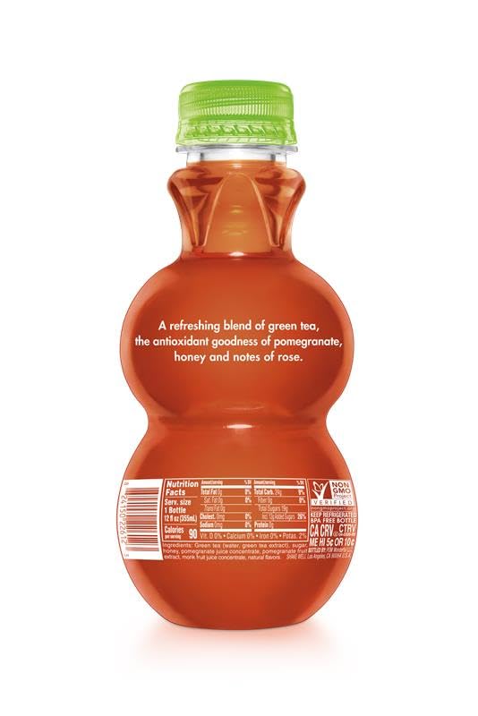 Image of POM Wonderful Antioxidant Super Tea, Pomegranate Honey Green Tea, 12 Ounce