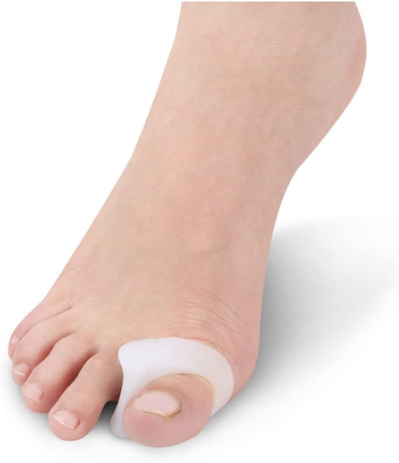 DEAVER Single Hole Toe Splitter, Toe Hallux Valgus Corrector,Silicone Size Toe Cover Separator Foot Bone Corrector,Bunion Corrector Toe Separators