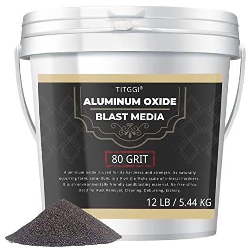 #80 Grit Aluminum Oxide Blast Media, 12 LBS
