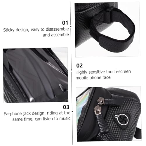 Sacoche cadre vélo étanche avec support de téléphone tactile UKCOCO - 3