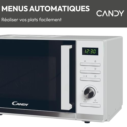 Candy Moderna CMGA23TNDW Four Micro ondes Gril Digital Fonction Décongélation Plateau Tournant 11 Niveaux de Puissance 19 Menus Auto Grille Métal Cuisson Express Sécurité Enfant - vue 8