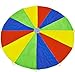 Rettebovon Parachute for Kids with 12 Handles Multi-Purpose Waterproof 12ft Play Parachute Toy Games for Team Games,You Can Also Use it for Picnic Mat and Furniture Cover (12ft)