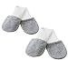 Grey Baby Mittens - Size 3 to 6 months, Value Pack Set of 2 - Soft, Ideal Baby Gift! 100% Cotton