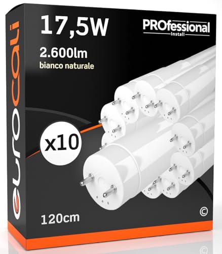 Eurocali Tubo LED T8 17,5W 120cm Bianco Naturale