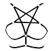 Sexy Women Harness Halter Pentagram Body Harness Bra Caged Bra Cupless Bra Punk Gothic Style Strappy Bralette