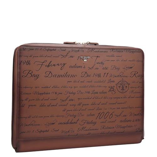 Image of Da Milano Leather Laptop Bag for Men & Women - Fits Up To 14 inch Laptop (10115S)