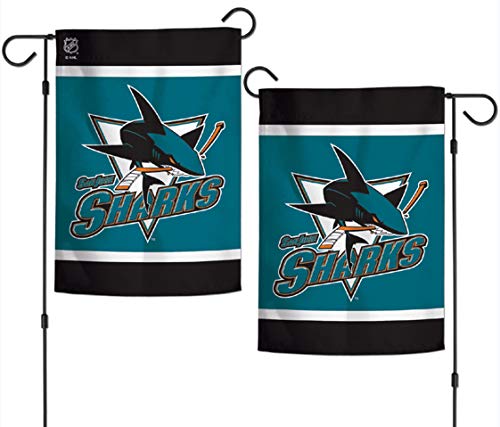 Drapeau de jardin NHL San Jose Sharks WinCraft en tissu double face haute densité