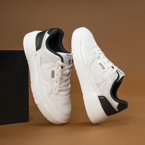 Image of Red Tape Women's Sneakers White Lilac Pu TPU Round Toe Lace-Up