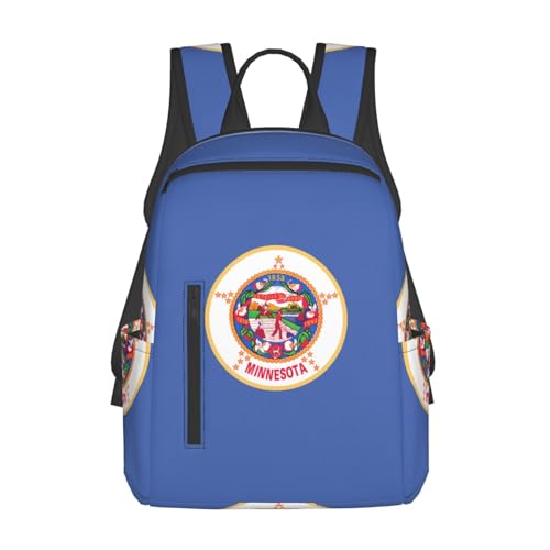 Sac à dos imprimé drapeau du Minnesota noir taille unique